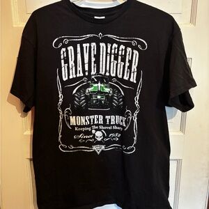 Grave Digger Black Monster Truck T-Shirt